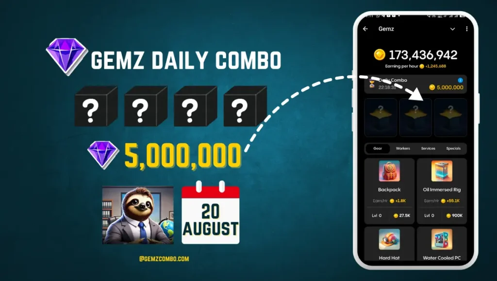 GemZ Daily Combo 20 August