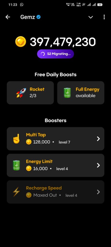 gemz boosts option